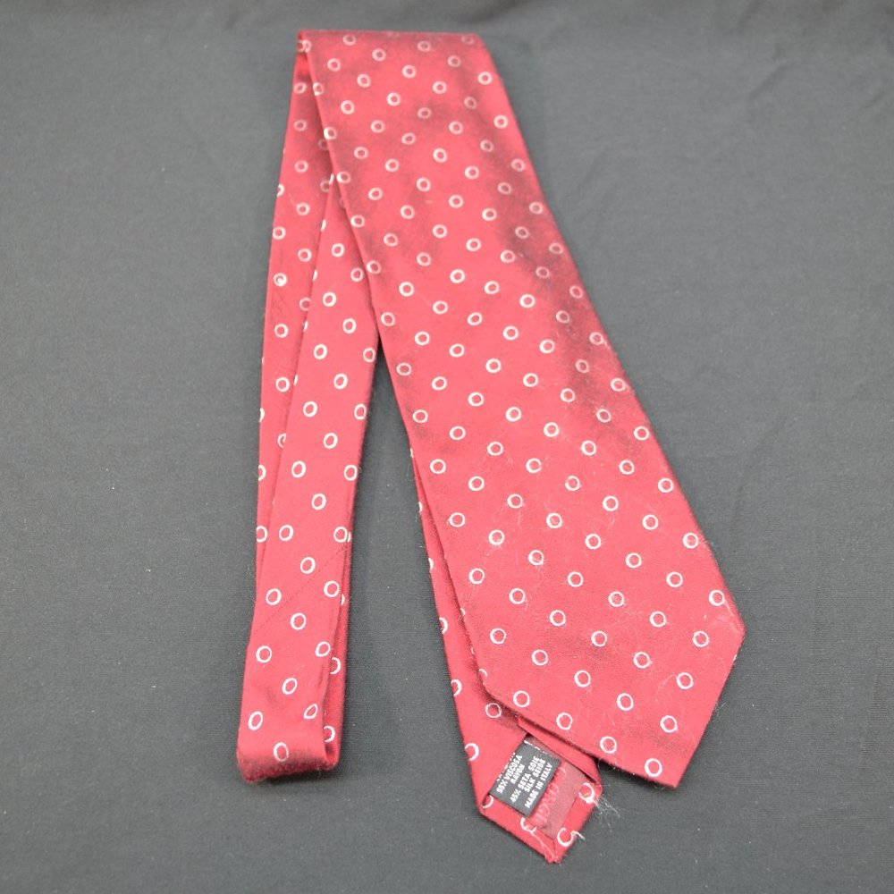 Armani Collezioni red geometric pattern tie